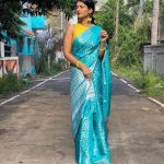 NEW ARRIVAL LICHI SILK JACQUARD WORK SAREE WITH UNSTITCHED BLOUSE RECEPTION WEAR WHOLESALE PRICE ETHNIC GARMENT (16)