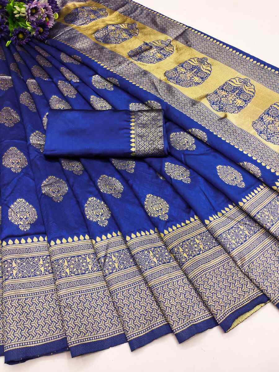 NEW ARRIVAL LICHI SILK ORGANIC BANARASI SAREE WITH UNSTITCHED BLOUSE WEDDING WEAR WHOLESALE PRICE ETHNIC GARMENT (8)