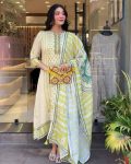 NEW ARRIVAL LINEN COTTON SEQUENCE EMBROIDERY WORK TOP BOTTOM WITH DUPATTA FESTIVE WEAR WHOLESALE PRICE ETHNIC GARMENT (6)