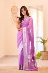 NEW ARRIVAL LINEN SLAB WEAVING WORK SAREE WITH UNSTITCHED BLOUSE PINK