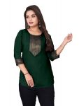 NEW ARRIVAL MAGIC COTTON BEAUTIFUL LACE WORK TOP GREEN