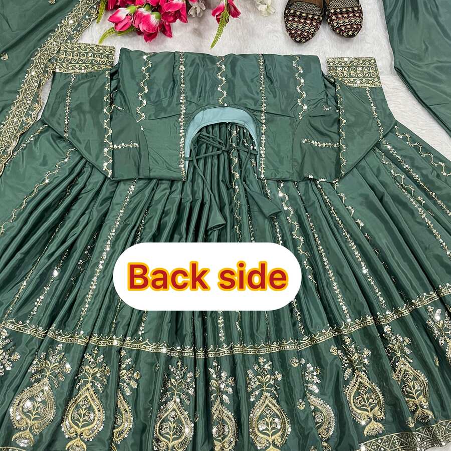 NEW ARRIVAL NATURAL CREPE SEQUENCE AND EMBROIDERY WORK ANARKALI GOWN BOTTOM WITH DUPATTA PARTY WEAR WHOLESALE PRICE ETHNIC GARMENT (2)