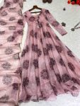 NEW ARRIVAL ORGANZA TABBY SILK DIGITAL PRINT AND HANDWORK ANARKALI GOWN BOTTOM WITH DUPATTA FESTIVE WEAR WHOLESALE PRICE ETHNIC GARMENT (5)
