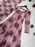 NEW ARRIVAL ORGANZA TABBY SILK DIGITAL PRINT AND HANDWORK ANARKALI GOWN BOTTOM WITH DUPATTA FESTIVE WEAR WHOLESALE PRICE ETHNIC GARMENT (5)