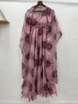 NEW ARRIVAL ORGANZA TABBY SILK DIGITAL PRINT AND HANDWORK ANARKALI GOWN BOTTOM WITH DUPATTA FESTIVE WEAR WHOLESALE PRICE ETHNIC GARMENT (5)