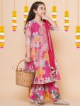 NEW ARRIVAL RAYON DIGITAL FLOWER PRINT WORK KID’S TOP SHARARA WITH DUPATTA FESTIVE WEAR WHOLESALE PRICE ETHNIC GARMENT (11)