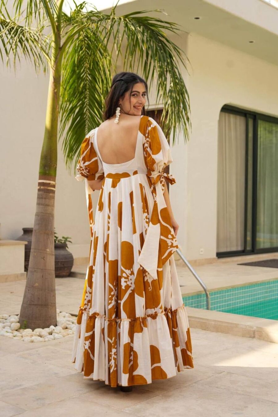 NEW ARRIVAL RAYON DIGITAL PRINTED WORK ONE PEICE DRESS PARTY WEAR WHOLESALE PRICE ETHNIC GARMENT (7)