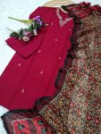 NEW ARRIVAL RAYON EMBROIDERY WORK TOP BOTTOM WITH DUPATTA OFFICE WEAR WHOLESALE PRICE ETHNIC GARMENT (2)