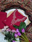 NEW ARRIVAL RAYON EMBROIDERY WORK TOP BOTTOM WITH DUPATTA OFFICE WEAR WHOLESALE PRICE ETHNIC GARMENT (2)