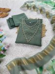NEW ARRIVAL ROMAN SILK SOFT HANDWORK TOP BOTTOM WITH DUPATTA OFFICE WEAR WHOLESALE PRICE ETHNIC GARMENT (18)