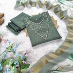 NEW ARRIVAL ROMAN SILK SOFT HANDWORK TOP BOTTOM WITH DUPATTA OFFICE WEAR WHOLESALE PRICE ETHNIC GARMENT (18)
