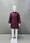 NEW ARRIVAL SILK SILVER AND MATE SEQUENCE WITH EMBROIDERY WORK KID’S KURTA PAYAJAMA FESTIVE WEAR WHOLESALE PRICE ETHNIC GARMENT (1)