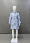 NEW ARRIVAL SILK SILVER AND MATE SEQUENCE WITH EMBROIDERY WORK KID’S KURTA PAYAJAMA FESTIVE WEAR WHOLESALE PRICE ETHNIC GARMENT (11)