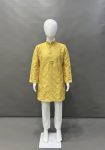 NEW ARRIVAL SILK SILVER AND MATE SEQUENCE WITH EMBROIDERY WORK KID’S KURTA PAYAJAMA FESTIVE WEAR WHOLESALE PRICE ETHNIC GARMENT (16)