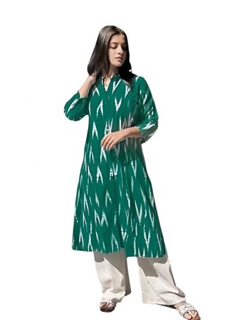 NEW ARRIVAL SOUTH COTTON DIGITAL PRINTED TOP PENT SET GREEN