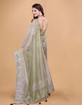 NEW ARRIVAL TWILL NET MULTI WORK PIPING LATKAN SAREE WITH UNSTITCHED BLOUSE PARTY WEAR WHOLESALE PRICE ETHNIC GARMENT (32)