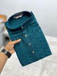 NEW ARRIVAL VISCOSE RAYON CHIKANKARI SEQUENCE AND THREAD EMBROIDERY WORK MEN’S KURTA PAYAJAMA FESTIVE WEAR WHOLESALE PRICE ETHNIC GARMENT (4)