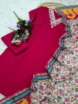 NEW ARRIVAL VISCOSE RAYON SEQUENCE EMBROIDERY WORK TOP BOTTOM WITH DUPATTA FORMAL WEAR WHOLESALE PRICE ETHNIC GARMENT (4)
