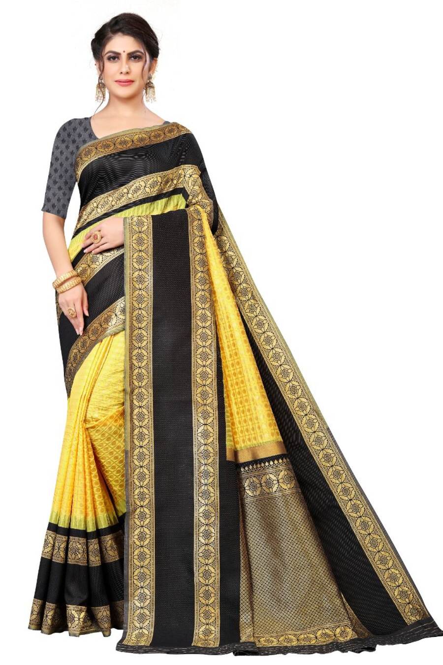 NEW ARRIVALSOFT LICHI SILK JACQUARD WORK SAREE WITH UNSTITCHED BLOUSE CASUAL WEAR WHOLESALE PRICE ETHNIC GARMENT (8)