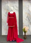 RICH LOOK 61 GRAM GEORGETTE FANCY LACE WOEK TOP SHARARA WITH DUPATTA FESTIVE WEAR WHOLESALE PRICE ETHNIC GARMENT (4)