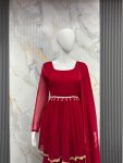 RICH LOOK 61 GRAM GEORGETTE FANCY LACE WOEK TOP SHARARA WITH DUPATTA FESTIVE WEAR WHOLESALE PRICE ETHNIC GARMENT (4)