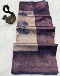 RICH LOOK BANARASI SILK FLOWERS AND MINA DESIGN AND ZARI WEAVING WORK SAREE WITH UNSTITCHED BLOUSE FESTIVE WEAR WHOLESALE PRICE ETHNIC GARMENT (4)