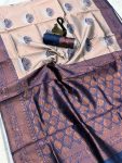 RICH LOOK BANARASI SILK FLOWERS AND MINA DESIGN AND ZARI WEAVING WORK SAREE WITH UNSTITCHED BLOUSE FESTIVE WEAR WHOLESALE PRICE ETHNIC GARMENT (4)