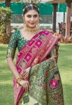RICH LOOK BANARASI SOFT SILK WEAVING WORK SAREE WITH UNSTITCHED BLOUSE WEDDING WEAR WHOLESALE PRICE ETHNIC GARMENT (3)