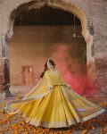 RICH LOOK CHINON SILK EMBROIDERY SEQUENEC WORK GOWN BOTTOM WITH DUPATTA PARTY WEAR WHOLESALE PRICE ETHNIC GARMENT (1)