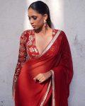 RICH LOOK GEORGETTE EMBROIDERY SEQUENCE WORK LACE WITH PIPING WORK SAREE WITH UNSTITCHED BLOUSE PARTY WEAR WHOLESALE PRICE ETHNIC GARMENT (2)