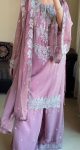 RICH LOOK GEORGETTE EMBROIDERY SEQUENCE WORK TOP PALAZZO WITH DUPATTA FESTIVE WEAR WHOLESALE PRICE ETHNIC GARMENT (2)