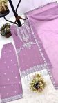 RICH LOOK GEORGETTE EMBROIDERY SEQUENCE WORK TOP PALAZZO WITH DUPATTA FESTIVE WEAR WHOLESALE PRICE ETHNIC GARMENT (2)