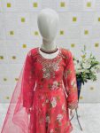 RICH LOOK GEORGETTE EMBROIDERY SEQUENCE WORK WITH DIGITAL PRINT WORK KID’S GOWN BOTTOM WITH DUPATTA FESTIVE WEAR WHOLESALE PRICE ETHNIC GARMENT (3)