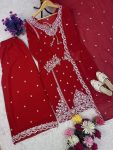 RICH LOOK GEORGETTE EMBROIDERY SEQUENCE WORK WITH FANCY LATKAN WORK TOP PALAZZO WITH DUPATTA (1)