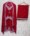 RICH LOOK GEORGETTE EMBROIDERY SEQUENCE WORK WITH FANCY LATKAN WORK TOP PALAZZO WITH DUPATTA (1)