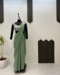 RICH LOOK GEORGETTE PLAIN READY TO WEAR SAREE WITH SEQUENCE EMBROIDERY WORK STITCHED BLOUSE PARTY WEAR WHOLESALE PRICE ETHNIC GARMENT (3)