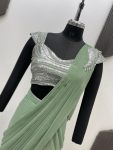 RICH LOOK GEORGETTE PLAIN READY TO WEAR SAREE WITH SEQUENCE EMBROIDERY WORK STITCHED BLOUSE PARTY WEAR WHOLESALE PRICE ETHNIC GARMENT (3)