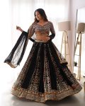 RICH LOOK GEORGETTE SEQUENCE WORK LEHENGA CHOLI WITH DUPATTA FESTIVAL WEAR WHOLESALE PRICE ETHNIC GARMENT (3)