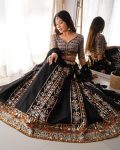 RICH LOOK GEORGETTE SEQUENCE WORK LEHENGA CHOLI WITH DUPATTA FESTIVAL WEAR WHOLESALE PRICE ETHNIC GARMENT (3)