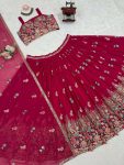 RICH LOOK GEORGETTE THREAD WITH SEQUENCE AND CODING DORI WORK LEHENGA CHOLI WITH DUPATTA WEDDING WEAR WHOLESALE PRICE ETHNIC GARMENT (3)