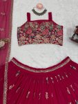 RICH LOOK GEORGETTE THREAD WITH SEQUENCE AND CODING DORI WORK LEHENGA CHOLI WITH DUPATTA WEDDING WEAR WHOLESALE PRICE ETHNIC GARMENT (3)