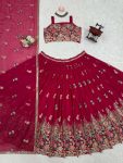 RICH LOOK GEORGETTE THREAD WITH SEQUENCE AND CODING DORI WORK LEHENGA CHOLI WITH DUPATTA WEDDING WEAR WHOLESALE PRICE ETHNIC GARMENT (3)