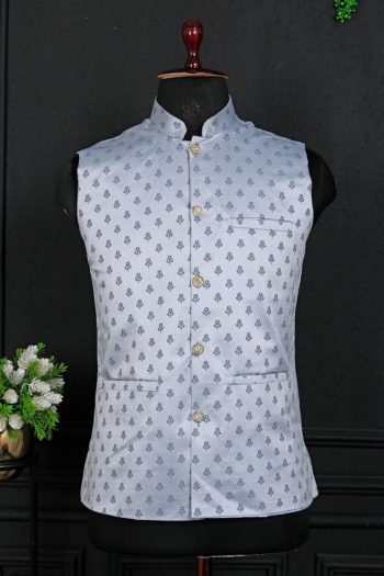 RICH LOOK JACQUARD ONLY KOTI BLUE