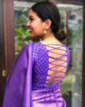 RICH LOOK LICHI SILK JACQUARD WORK SAREE WITH UNSTITCHED BLOUSE BRIDAL WEAR WHOLE SALE PRICE THNIC GARMENT (2)