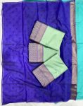 RICH LOOK LICHI SILK JACQUARD WORK SAREE WITH UNSTITCHED BLOUSE WHOLESALE PRICE ETHNIC GARMENT (4)