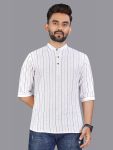RICH LOOK LINEN HAND-WOVEN DESIGNS MEN’S SHORT KURTA OFFICE WEAR WHOLESALE PRICE ETHNIC GARMENT (10)