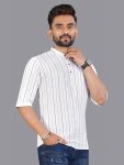 RICH LOOK LINEN HAND-WOVEN DESIGNS MEN’S SHORT KURTA OFFICE WEAR WHOLESALE PRICE ETHNIC GARMENT (10)