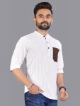 RICH LOOK LINEN HAND-WOVEN DESIGNS MEN’S SHORT KURTA OFFICE WEAR WHOLESALE PRICE ETHNIC GARMENT (4)