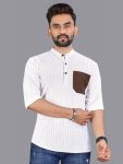 RICH LOOK LINEN HAND-WOVEN DESIGNS MEN’S SHORT KURTA OFFICE WEAR WHOLESALE PRICE ETHNIC GARMENT (4)