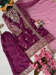 RICH LOOK ORGANZA SILK ZARI AND SEQUENCE EMBROIDERY WORK TOP PALAZZO WITH DUPATTA FESTIVE WEAR WHOLESALE PRICE ETHNIC GARMENT (8)